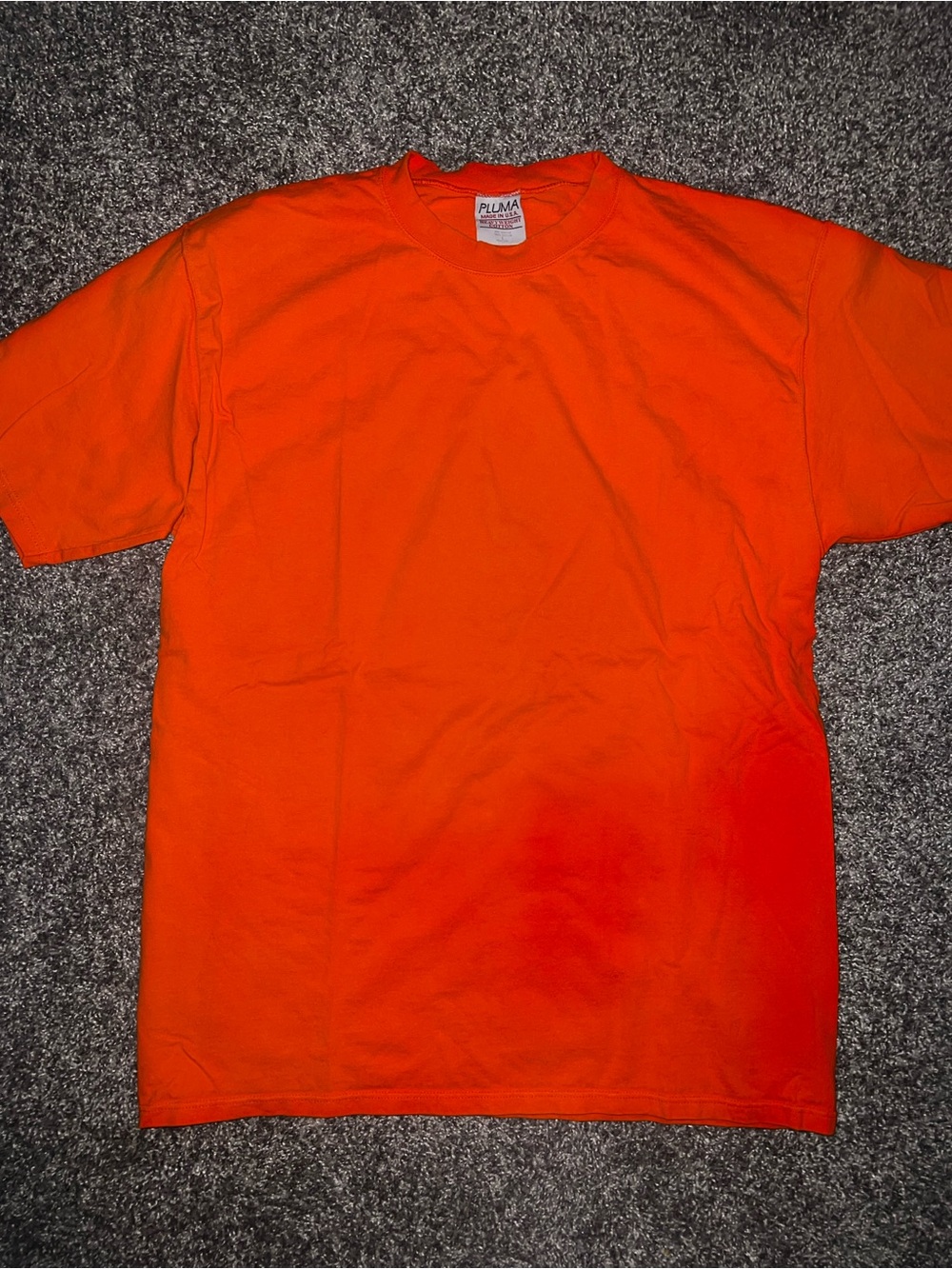 Men’s Classic Pluma Pre Shrunk Crewneck T‑Shirt - Orange